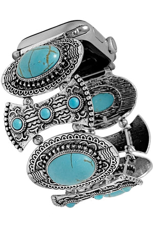 WESTERN AZTEC GEMSTONE CONCHO APPLE WATCH BANDS