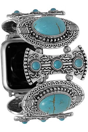 WESTERN AZTEC GEMSTONE CONCHO APPLE WATCH BANDS