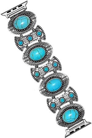 WESTERN AZTEC GEMSTONE CONCHO APPLE WATCH BANDS