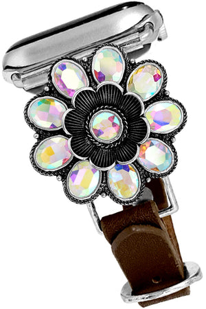 RHINESTONE FLOWER APPLE WATCH BAND