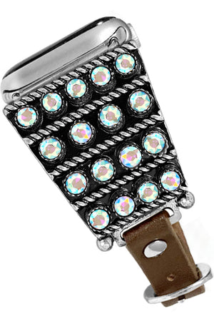 RHINESTONE PAVE TRAPEZOID WATCH BAND