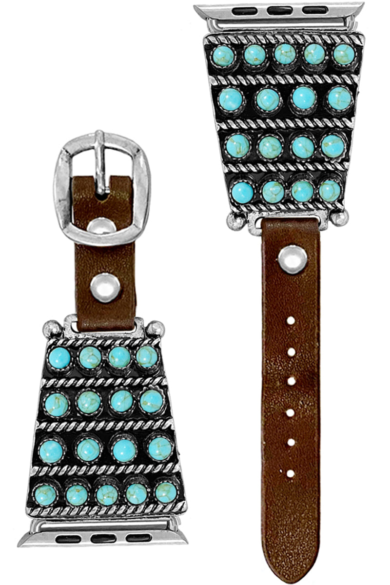 GEMSTONE PAVE TRAPEZOID WATCH BAND