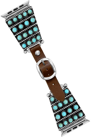 GEMSTONE PAVE TRAPEZOID WATCH BAND