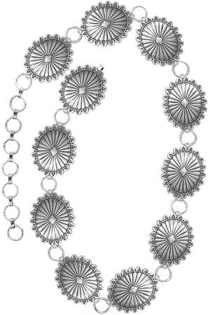 WESTERN CONCHO FLOWER CASTING CHAIN BELT