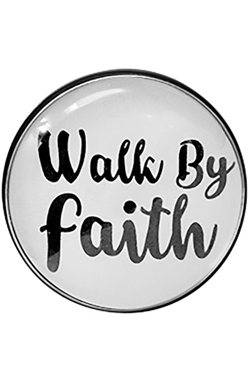 INSPIRATION "WALK BY FAITH" MESSAGE GLASS TOP POP UP CELL PHONE Grip